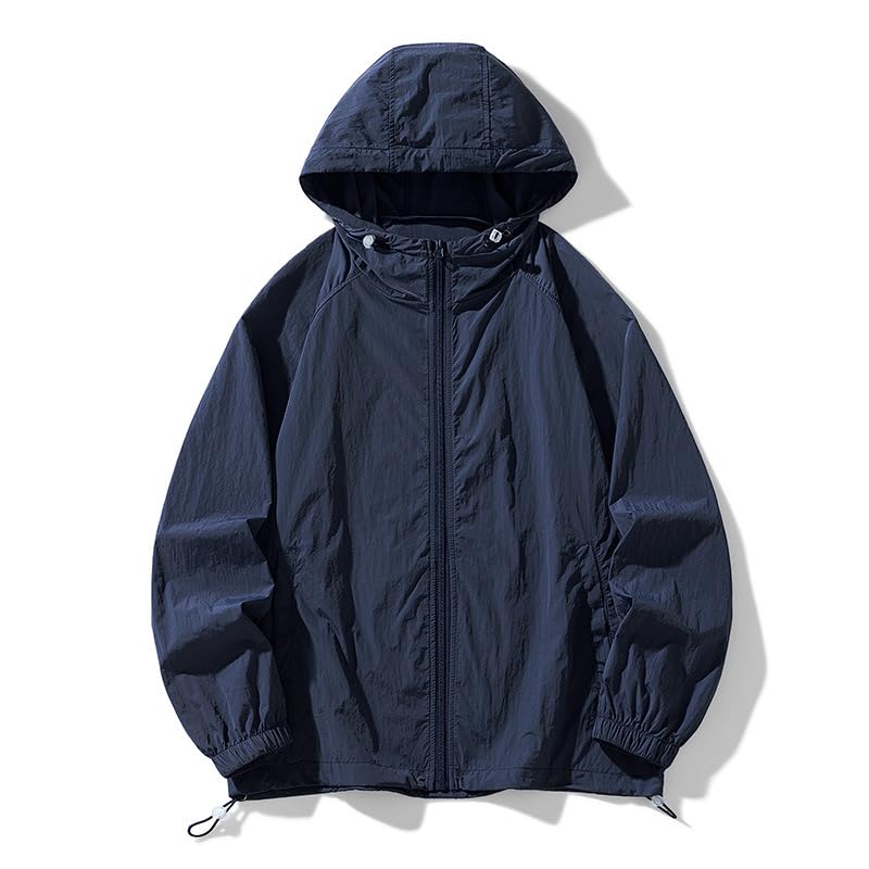 [Apparlxer] ラッシュガード パーカー メンズ レディース UV カット 接触冷感 超軽量 薄手 長袖 フード付き 速乾 通気 無地 体型カバー シンプル おしゃれ 大きいサイズ 海遊び 登山 アウトドア 普段着 夏用