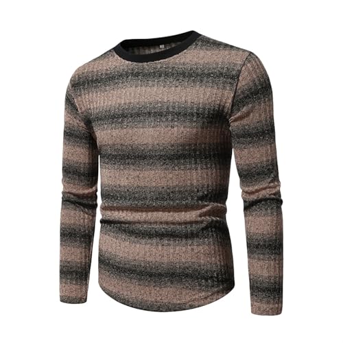 Men's Striped Crew Neck Sweater Long Sleeve Pullover Sweaters Slim Fit Knit Sweater Casual Pullover Warm Winter Tops2