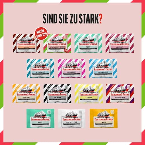 Fisherman's Friend Strawberry und Lime, 24er Vorratsbox, Exklusive Sorte mit Erdbeer, Limette und Menthol Geschmack, zuckerfrei und vegan… – Ansicht 6