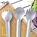 TiTo Titanium Long Handle Spork and Spoon Eco-Friendly Ultralight Portabale Flatware for Outdoor Camping Backpacking Hiking Travel Picnic Tableware with Bag(Spork)
