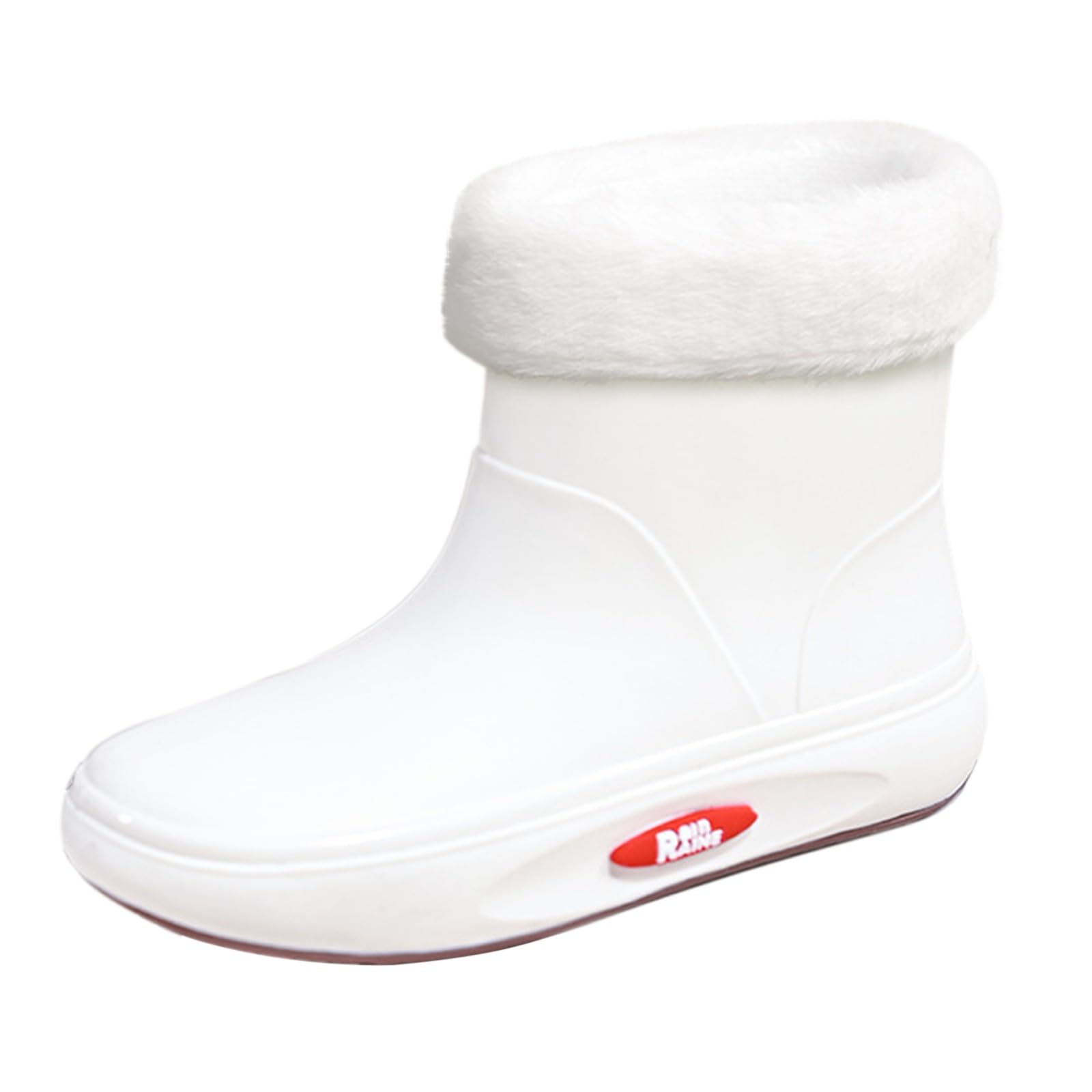 KAMPCO Bottes De Pluie En Caoutchouc Pour Homme, Imperméables Et Antidérapantes Pour L'agriculture, Le Jardinage, La Pêche, Noir, Noir/blanc, 7,5