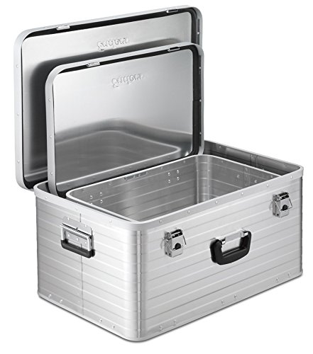 Enders Alubox 47 L + 80 L mit 2x Schloss Set - Aluminium Box 1 mm Wandstärke, spritzwasserdicht, stapelbar - Alu Box, Alukiste, Metallbox - verwendbar als Transportbox, Lagerbox, Werkzeugkiste