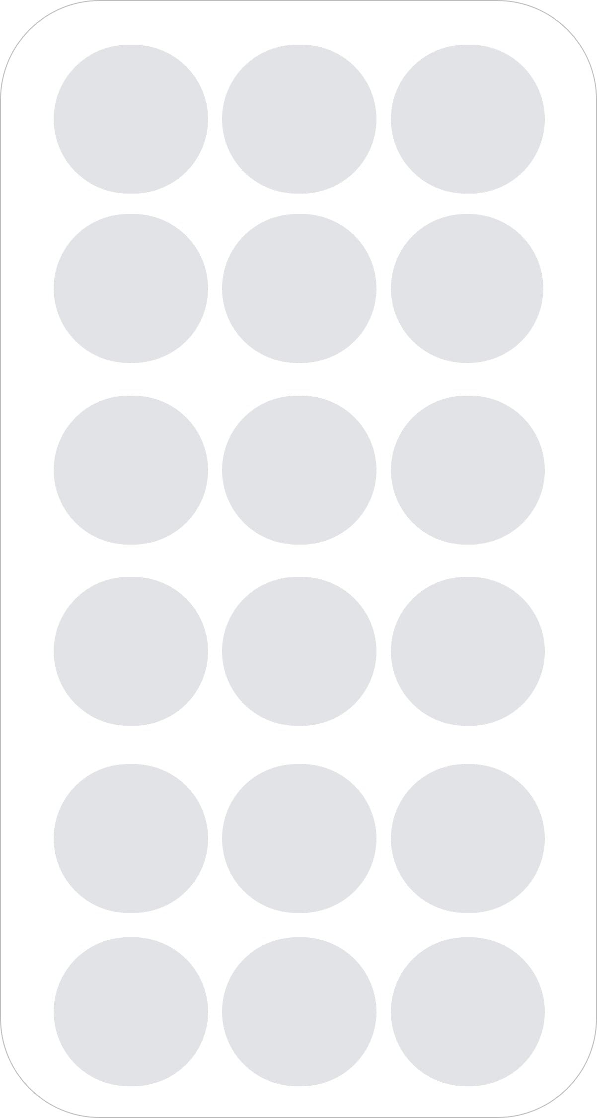 BlackDreams® 1800 Piece Mix Color 25mm (1 Inch) Round Dot Sticker Self Adhesive Labels Writable Surface for Kids Activity, File Classification, Calendar Planner, Organizing (Silver)