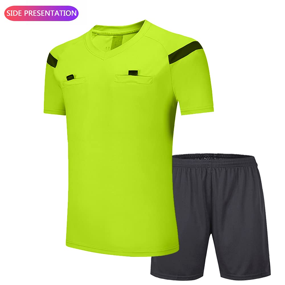 Shinestone - Maillot d’arbitre de football à manches courtes .