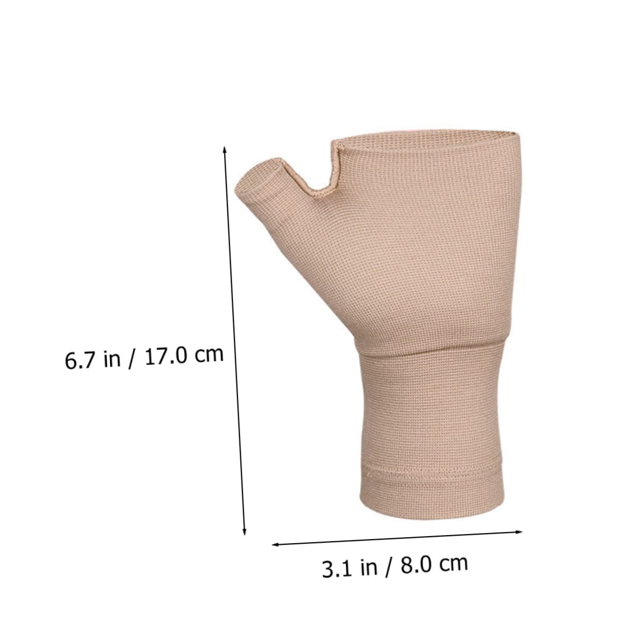 FOMIYES 1Pair Breathable Fingerless Gloves for Relief Comfortable Compression Gloves for Daily Use for Climbing Cycling and Exercise Skin Color Design