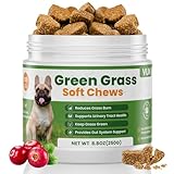 VUN Dog Urine Neutralizer for Lawn – Green Grass Dog Chews to Prevent Yellow Spots & Lawn Burn – Grass Saver Soft Chews with DL-Methionine,Cranberry&Probiotics-100 Soft Chews