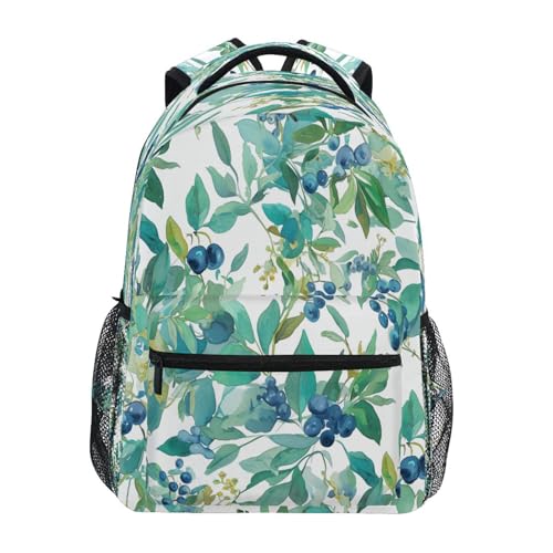 Sac à dos feuilles vertes imperméable anti-déchirure pour écolier