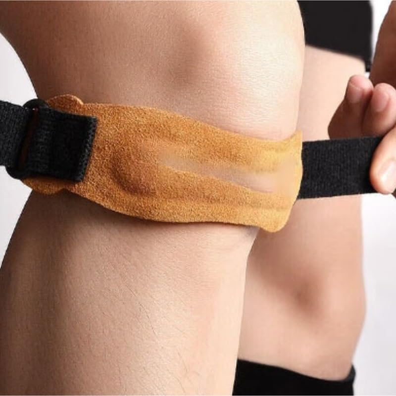Exercise, protection Patellar Strap Knee Pads for Running Sports Protection Knee Guards Soft Cowhide for Fitness, cycling, running, playing football