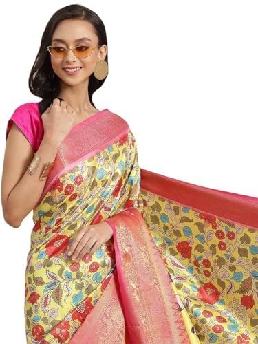 Image of Silk Zone Women's Banarasi Art Silk Digital Print Saree With Unstiched Blouse Piece