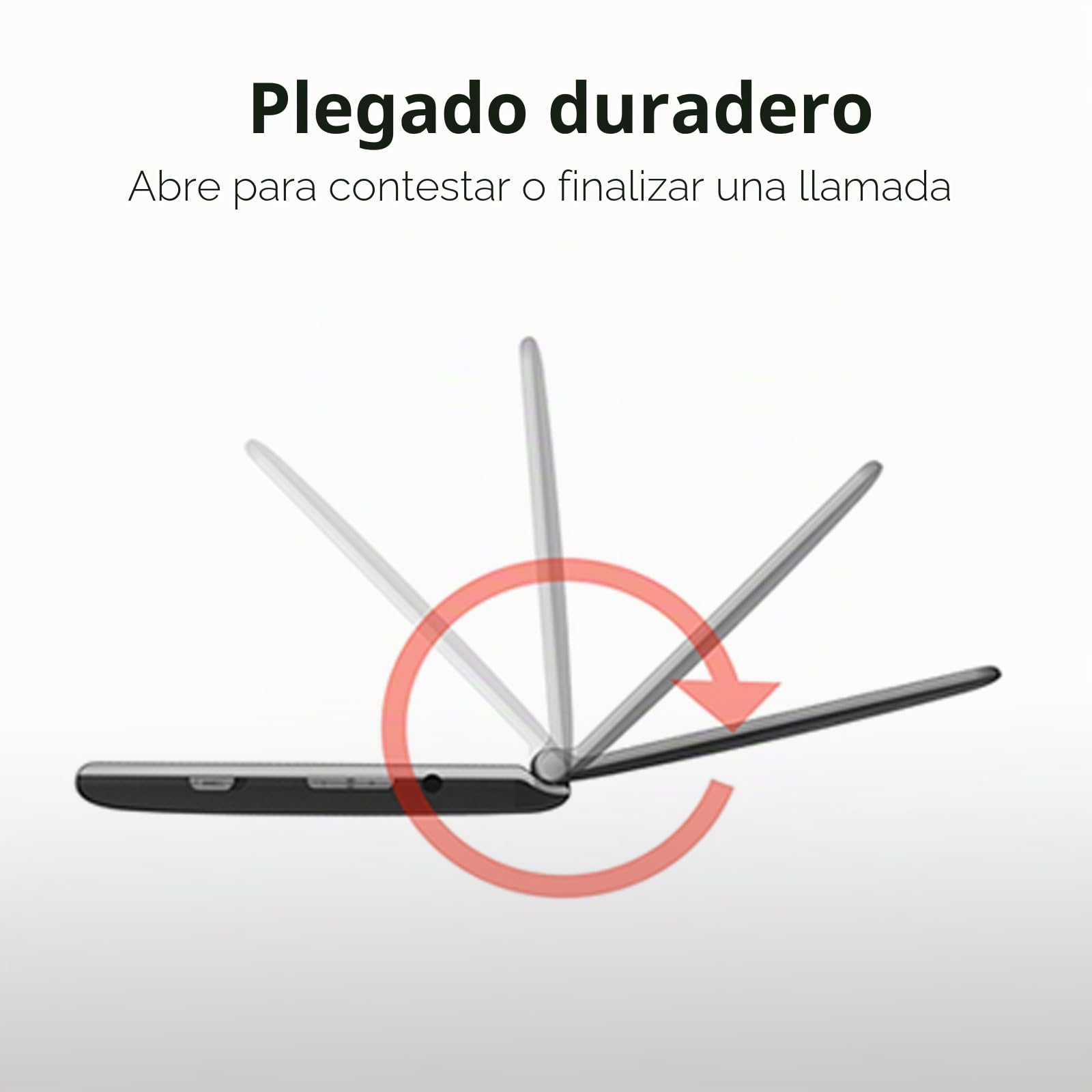 artfone CF241 - Teléfono móvil con tapa para personas mayores, teléfono simple con botón grande para personas mayores, teléfonos GSM, desbloqueados, sin SIM, con pantalla grande de 2.4 pulgadas (rojo)