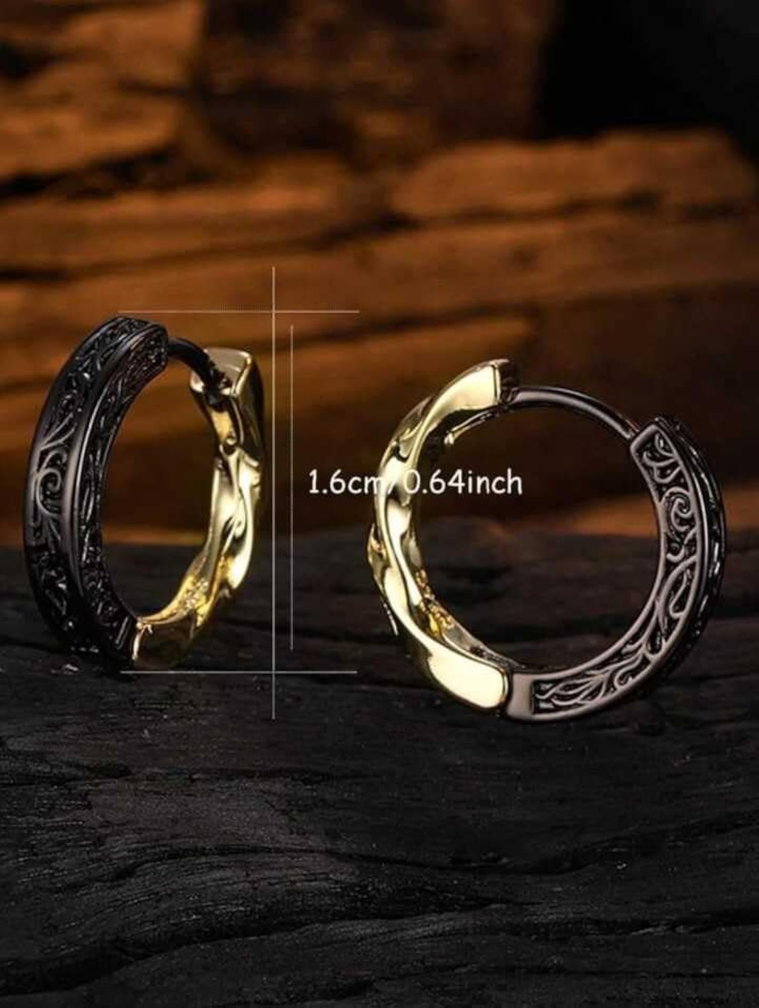 Men's Vintage Inspired Retro Hoop Earrings