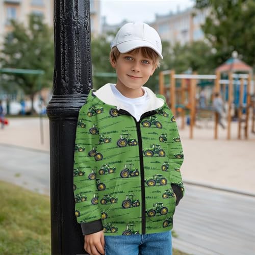 Boys Zipper Hooded Kids Sweatshirt Casual Loose Long Sleeve Sport School Coat with Jacket Age 3-102