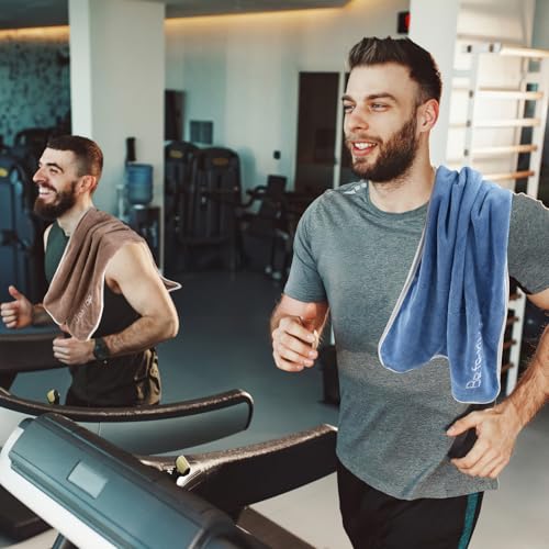 Hopton 4 Stück Fitness Handtuch, Sporthandtuch Fitnessstudio, Schnelltrocknend Gym Handtucher, 4 Farben Mikrofaser Handtuch Gym, Sport Towels für Schwimmen Yoga Fitnessstudio, 35 x 75cm