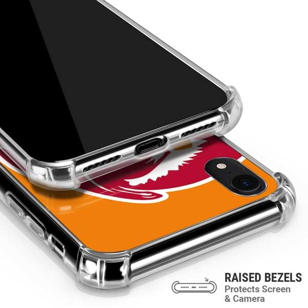 Skinit Clear Phone Case Compatible with iPhone XR - Officially Licensed NFL Tampa Bay Buccaneers Retro Logo Design
