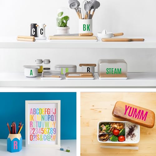 image for Metsyth Letter Stickers 30 Sheets 1500 PCS Large Alphabet Sticker 2 In