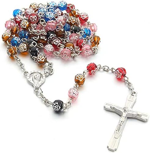 GIGI CLOZEAU - Collier Madone Chapelet Perles Résine Or