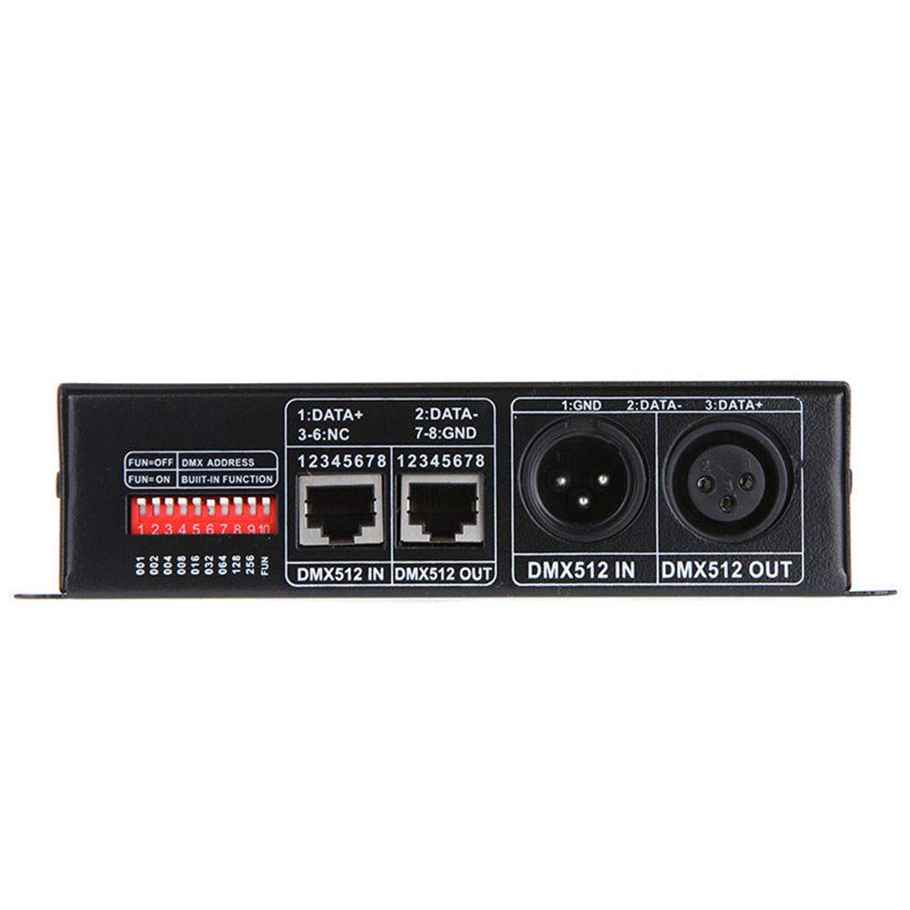 DMX Decoder, 3 canali DMX 512 Decoder DC12 V-24 V RGBW LED Controller DMX512 decodificatore per controllo professionale della luce con spina maschio e femmina