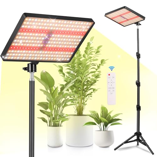 MICCYE Pflanzenlampe LED mit Ständer UV-IR Vollspektrum 286 LEDs Grow Lampe mit 4/8/12H Timer Dimmbares Pflanzenlicht Wachstumslampen für Pflanzen Pflanzenleuchte LED