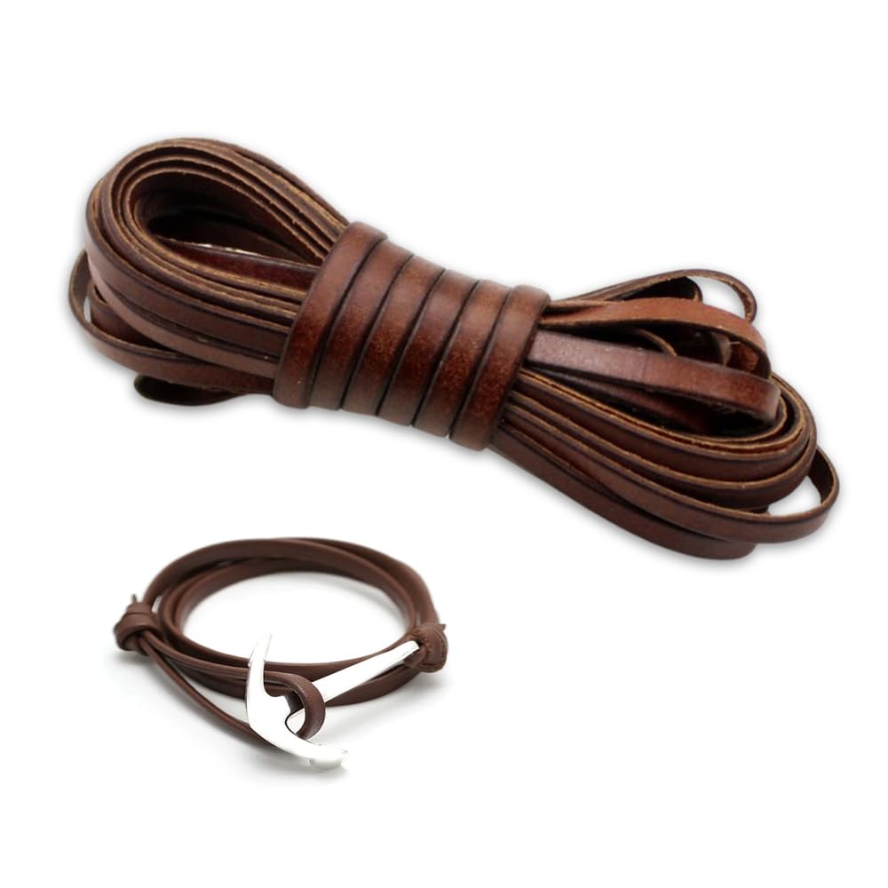 GORGECRAFT 10 m armband van zacht leer, zwart, 10 mm breed, snijband van kunstleer, generfd lychee, PU-leren banden, plat leren koord, voor knutselen, handwerk, riem, armband, productie