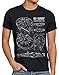 style3 Millennium Falcon Herren T-Shirt Blaupause falkon, Größe:S, Farbe:Schwarz
