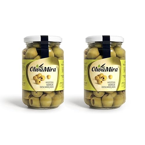 Miniatura 1 de OlivaMira - Aceitunas verdes sin hueso portuguesas - Calibre 29111.29 - 12.17 oz - 12.17 oz - Producto de Portugal (12.17 oz, 1)
