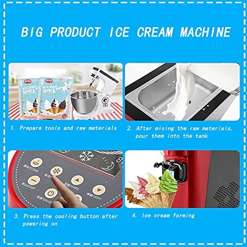 1000W Desktop Automatische Eismaschine, Kommerzielle vollautomatische Mini Soft Serve Maker, Küche Elektrische… – Bild 6