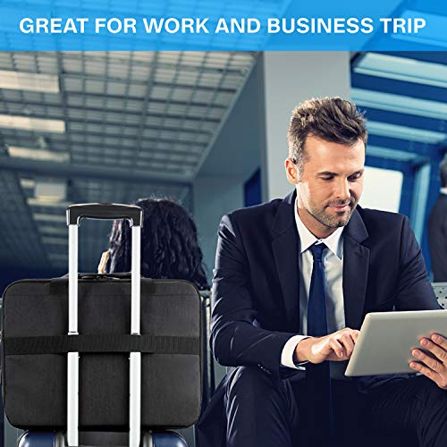 Image of BAGSMART 18 Inch Laptop Bag Expandable Briefcase Computer Bag Men, Black | Women Laptop Shoulder Bag, Work Bag Business Travel Office