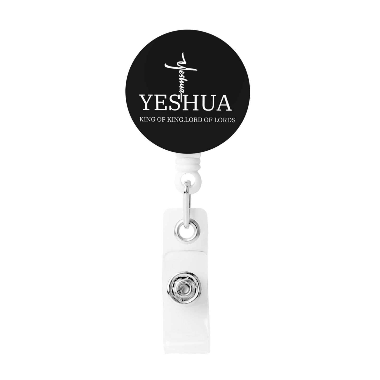 Yeshua Jesus Christian Retractable Badge Holders, Nurse Office Worker Badge Reels with Clip