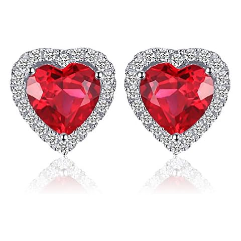 JewelryPalace Heart Of Ocean Red Ruby Earrings Cover