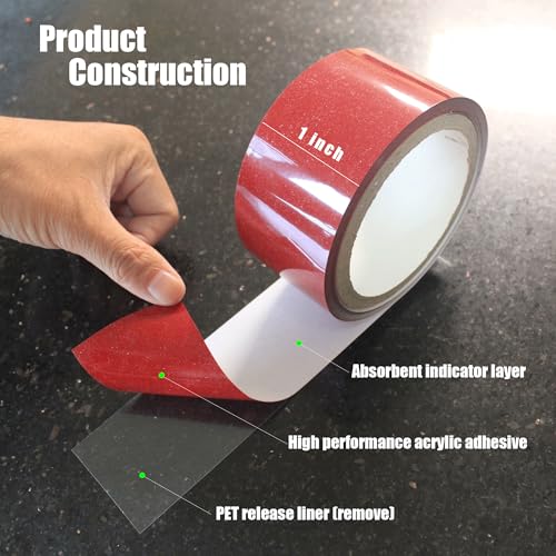 Image of 2 Rolls x 1 inch x 10 Yards White Polyester Water Contact Indicator Tape | Model 0201, Ultra-Thin 6 Mil, Printable and Die Cuttable, Top Quality with UL-969 Compliant, for Electronics Repair Warranty
