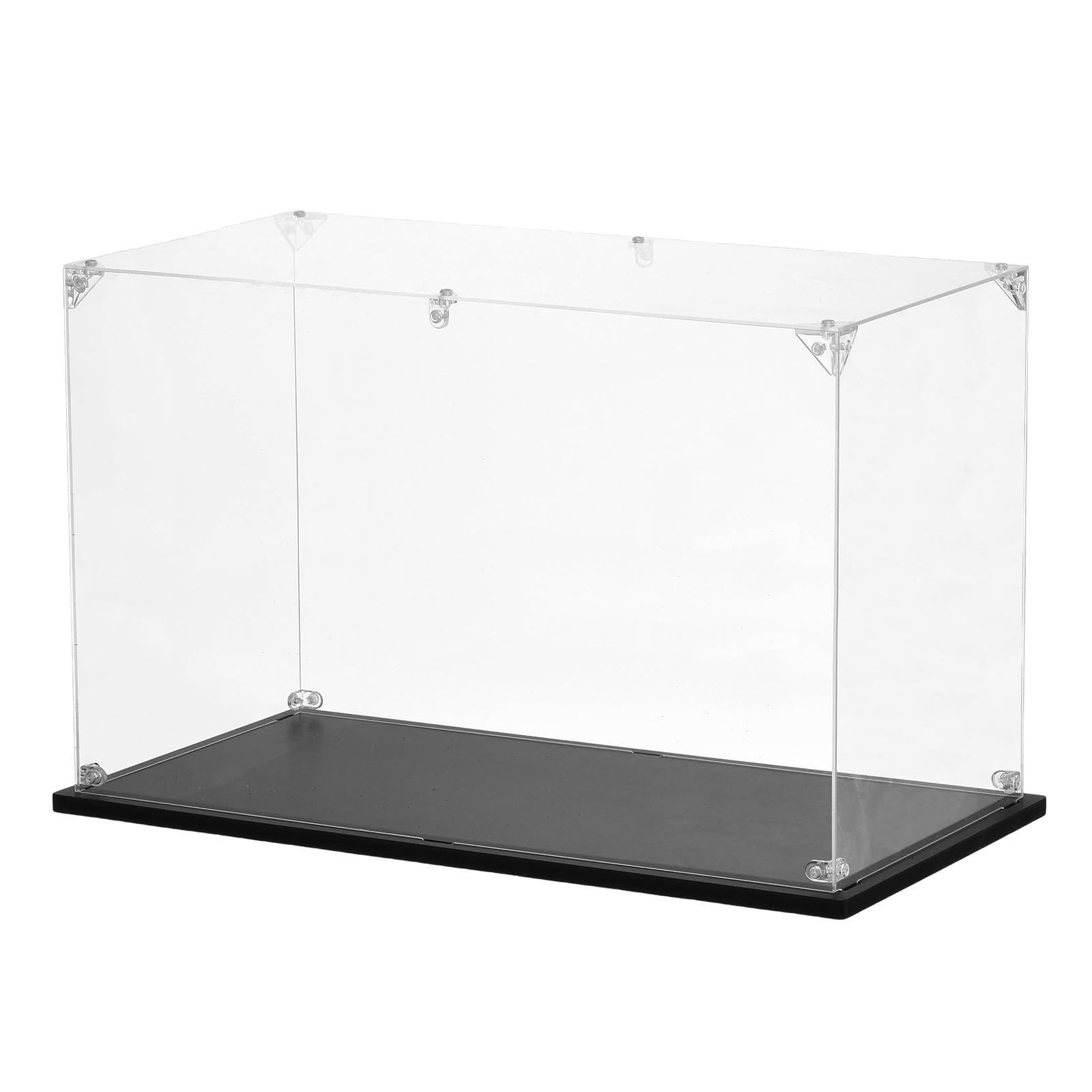 Muiltvoe Acrylic Display Case, 15.8"x8"x11.8" Clear Display Box Assemble Dustproof Storage Organizer Showcase for Collectibles Action Figures