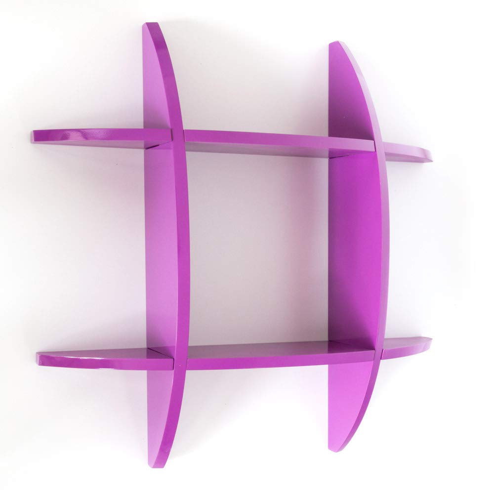 Homestyle4u Wall Retro Cube Shelf Bookshelf Shelves Purple, Small