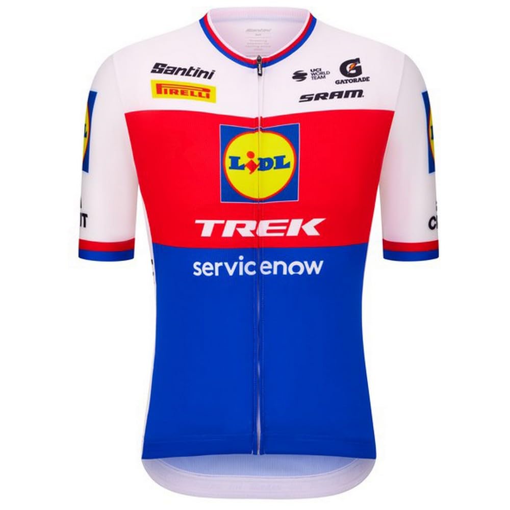 Santini Maillot à Manches Courtes LIDL Trek Czech Republic National Champion M