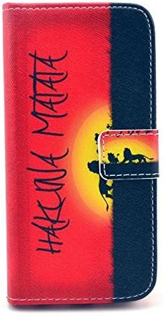 Vkied iphone 5S,5S 5G leather Case (The Lion King) Pattern Fashion Printing Wallet Cards Slots Flip Magnet Stand Leather Carry Case with Screen Protector and Cleaning Cloth