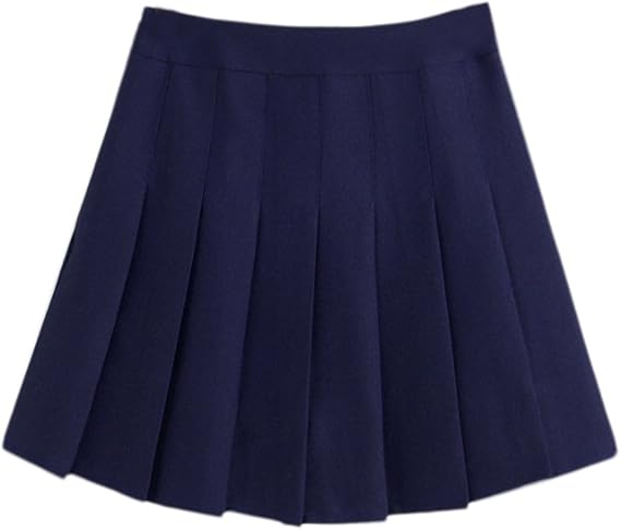 Amazon Mioim プリーツスカート レデース フレア ミニスカート インナー付き ハイウェスト 無地 美脚 学生 Jk Ol 制服 テニス スカート ネイビー Xl スカート 通販