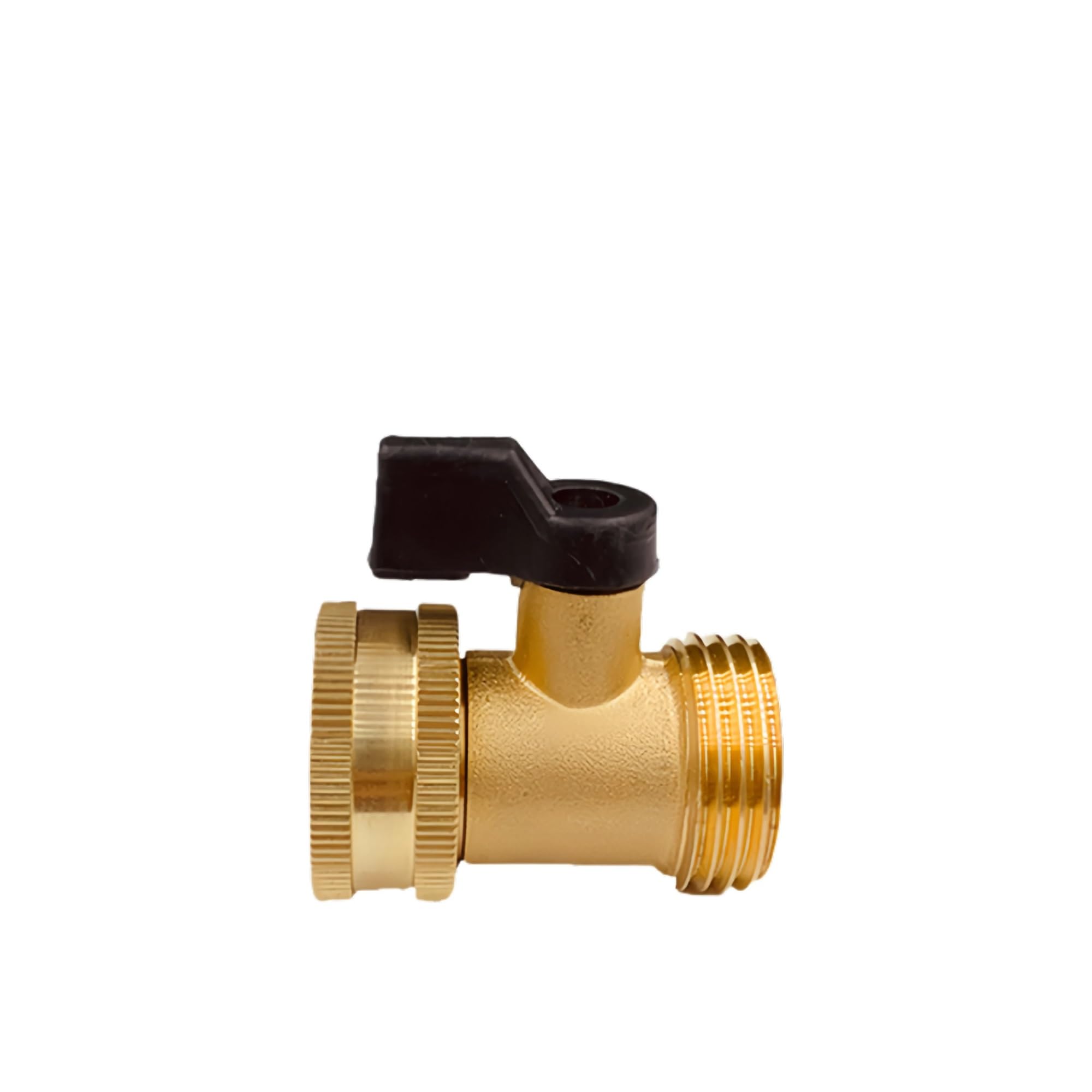 Válvula de bola de latón de 3/4 pulgadas, conector rápido, flujo bidireccional para lavado de coches y mangueras de jardín, a prueba de fugas con juntas de goma (B)