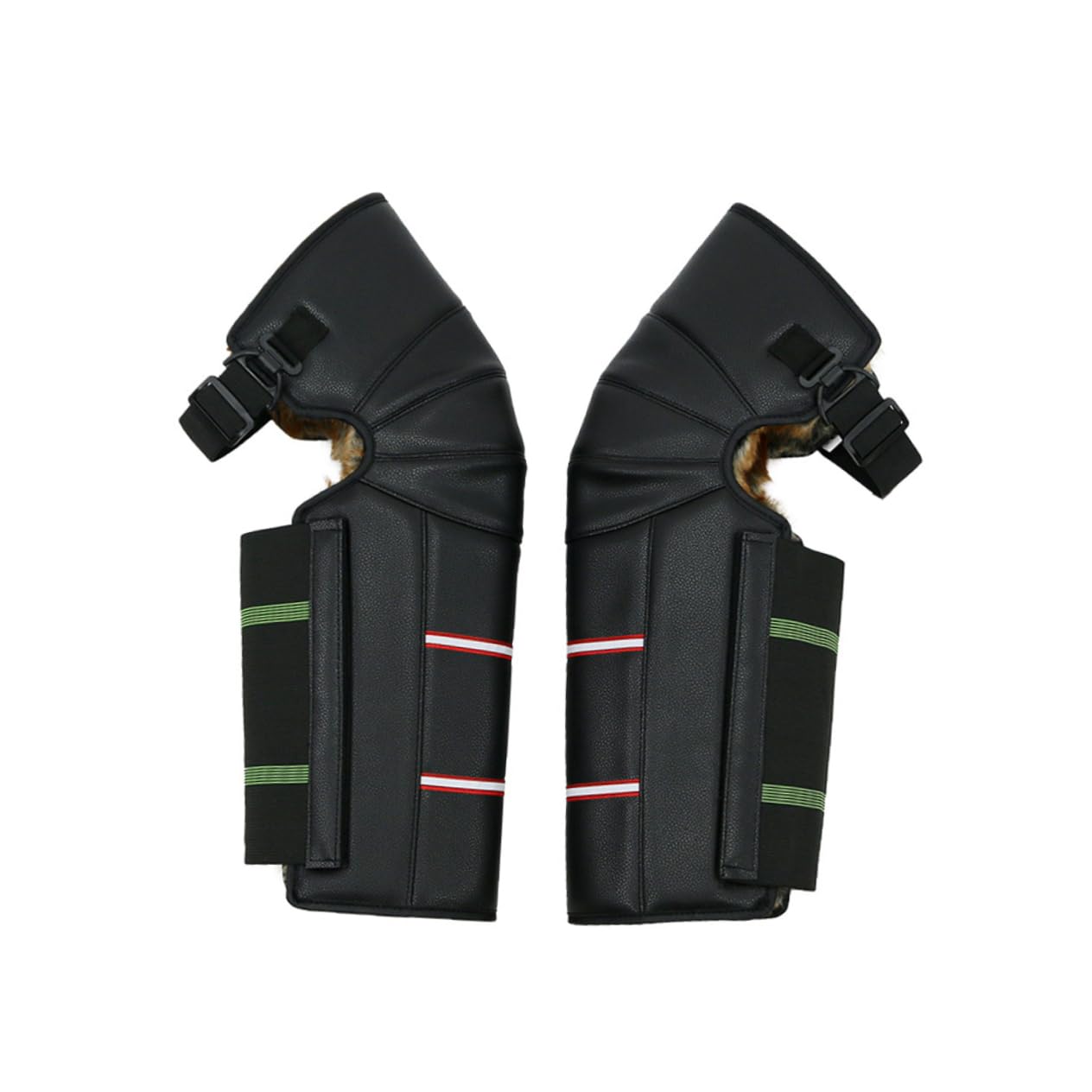 FOMIYES Protective Cycling Pads for Adults Pu Leather Warm Wool Waterproof for Winter Biking Random