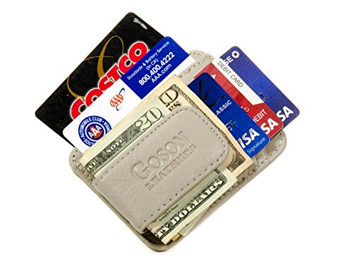 Image of Goson Leather Money Clip Wallet for Men, Front Pocket Wallet, Credit Card Holder, Slim Minimalist Wallet