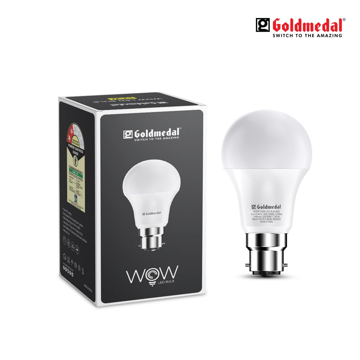 Goldmedal Wow 15W B22 Base LED Bulb – Cool Daylight (6500k) | Energy Efficient | 230 Degree Light Coverage | Surge Protection up to 4KV | Rated Life 15000 Hrs | for Home & Office |Pack of 1 (B0CGM1Y1XT) Amazon Price History, Amazon Price Tracker