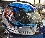 casco integrale vemar  Casco Integrale Vemar 2K, Fantasia Blu, L-XL (L)