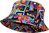 KBM-008 BLK Aztec Geo Print Bucket Hat Cap