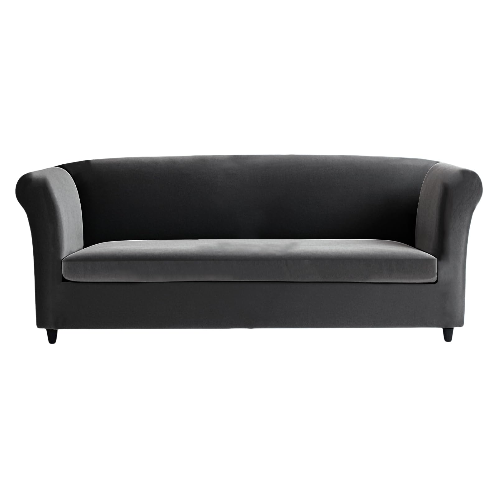 Set di copridivano Chesterfield in velluto di alta qualità, antiscivolo, elasticizzato, per divano a 3 posti e cuscini, elegante protezione in pelliccia grigia per la decorazione della casa