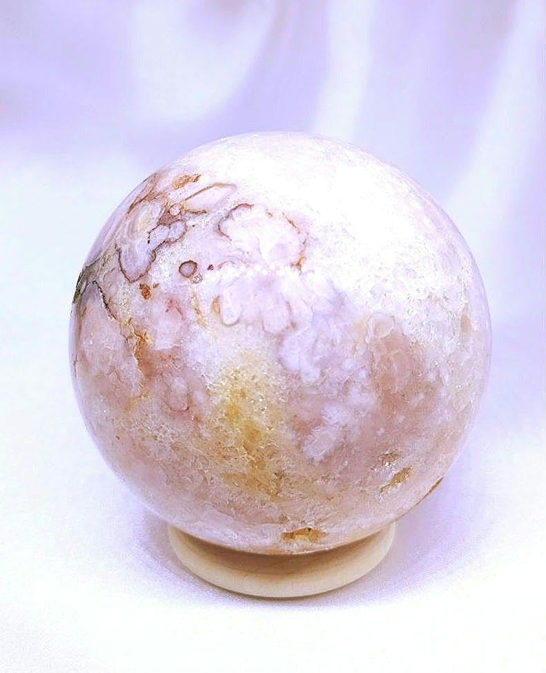 ピンクアメジスト　桜めのう　共生　スフィア　丸玉　台座付き　合言葉割引 ピンクアメジスト 桜めのう 共生 スフィア 丸玉 台座付き 合言葉割引
