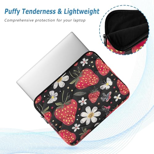 Funda para laptop 13-14 pulgadas impermeable con diseño de fresas miniatura 5