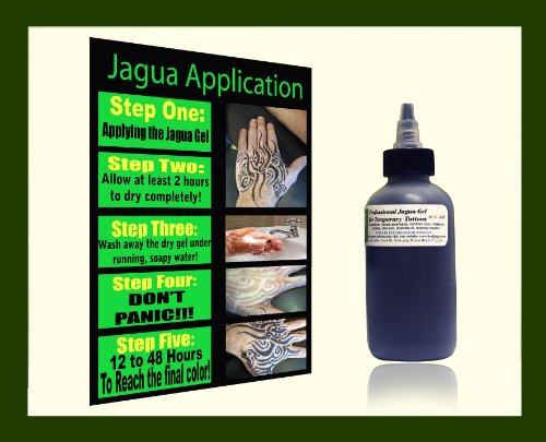 Fresh Jagua Tattoo Ink Gel 4oz (236.58ml) ***Top Grade Professional Made in U.s.a Ready to Use! No Mixing Necessary