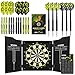WINMAU MvG Mighty Mike Dart Schrankset Beinhaltet Borsten-Dartscheibe, 2 Sätze Darts sowie Zubehör, L, Schwarz