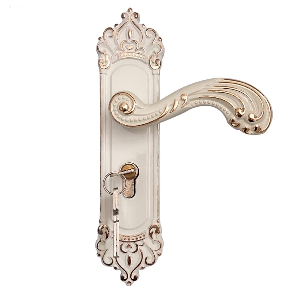 Estilo Dormitorio Mango Bloqueo Cerradura Llave Kit Kit Combinación Aleación de Aluminio Retro Lock Habitación Familia Puerta Accesorios de Hardware