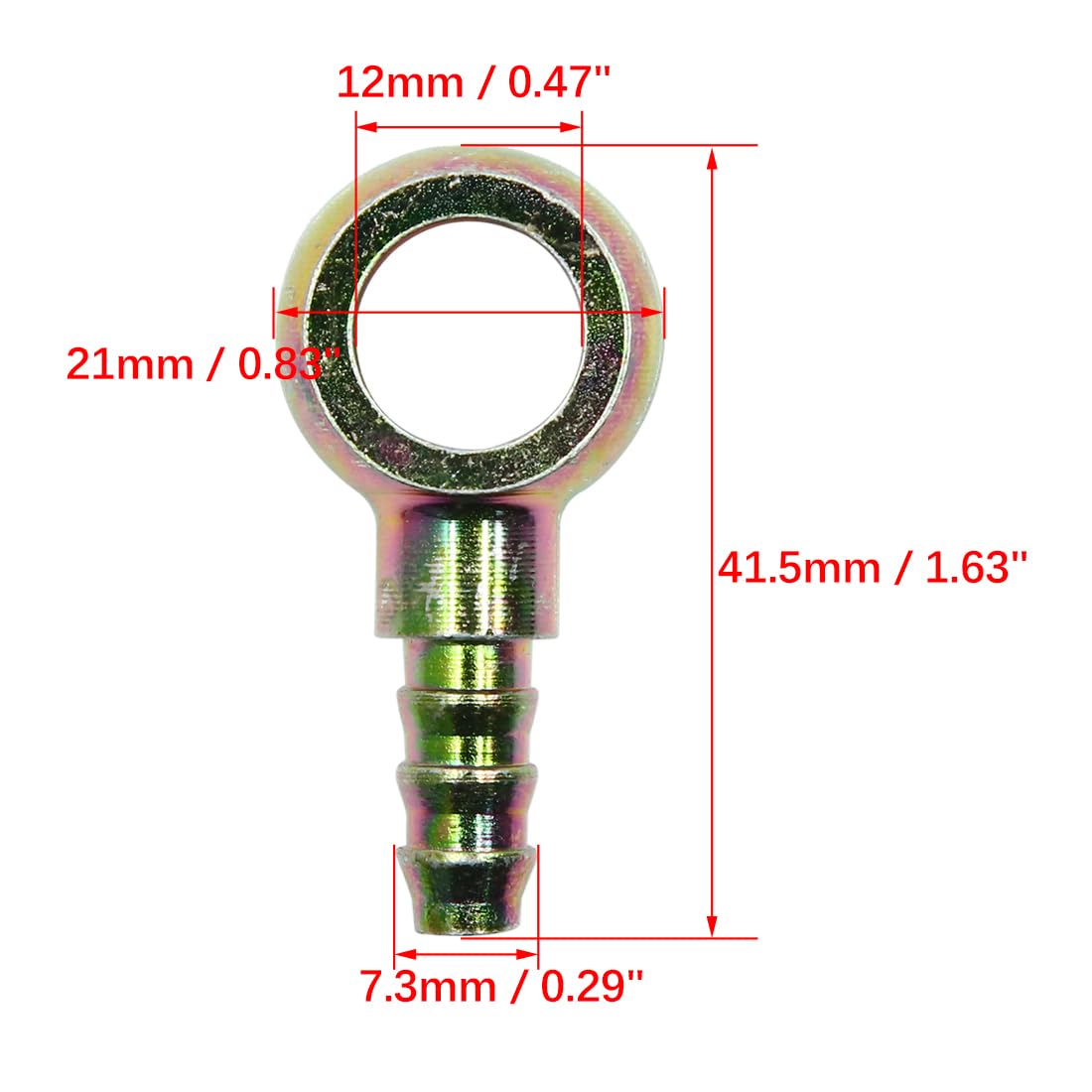 Amazon.co.jp: uxcell バンジョーフィッティング 6mm ID ホース バーブ