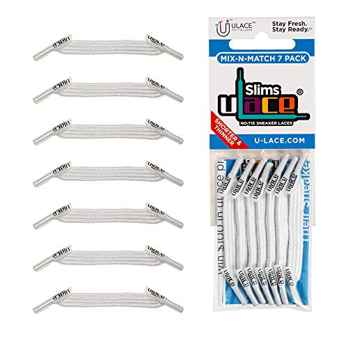 U-Lace Slim Adult Woven No-Tie Shoelaces (4-Pk Bundle).