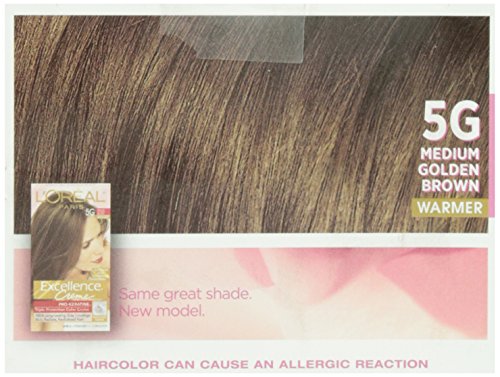 Image of L'Oreal Excellence #5G Medium Gold Brown Hair Color, 1 ct